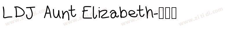 LDJ Aunt Elizabeth字体转换